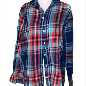 Old Navy Multi-Colored Plaid Button Up Shirt